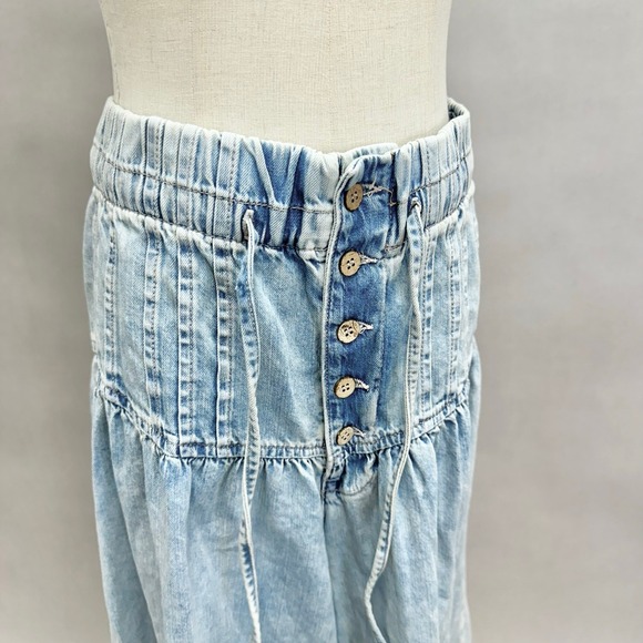 Free People We The Free Forget Me Knot Pull-On Jeans Size Large‎  Light Wash - Picture 10 of 16
